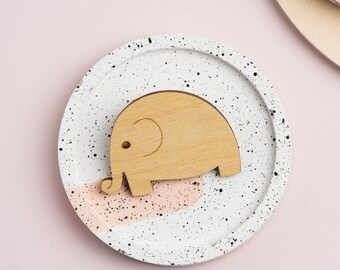 Wooden Elephant Brooch for Elephant Lovers | Animal and Wildlife Nature Jewellery | Elephant Pin Brooch for Animal Lovers