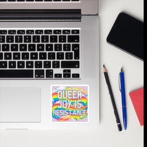 Queer Joy Is Resistance - LGBTQ+ Pride Bubble-free stickers