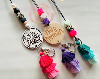 Keychain/Lanyard Tassel Add On, Keychain Tassel Add On, Tassel Add On, Teacher Lanyard Tassel Add On