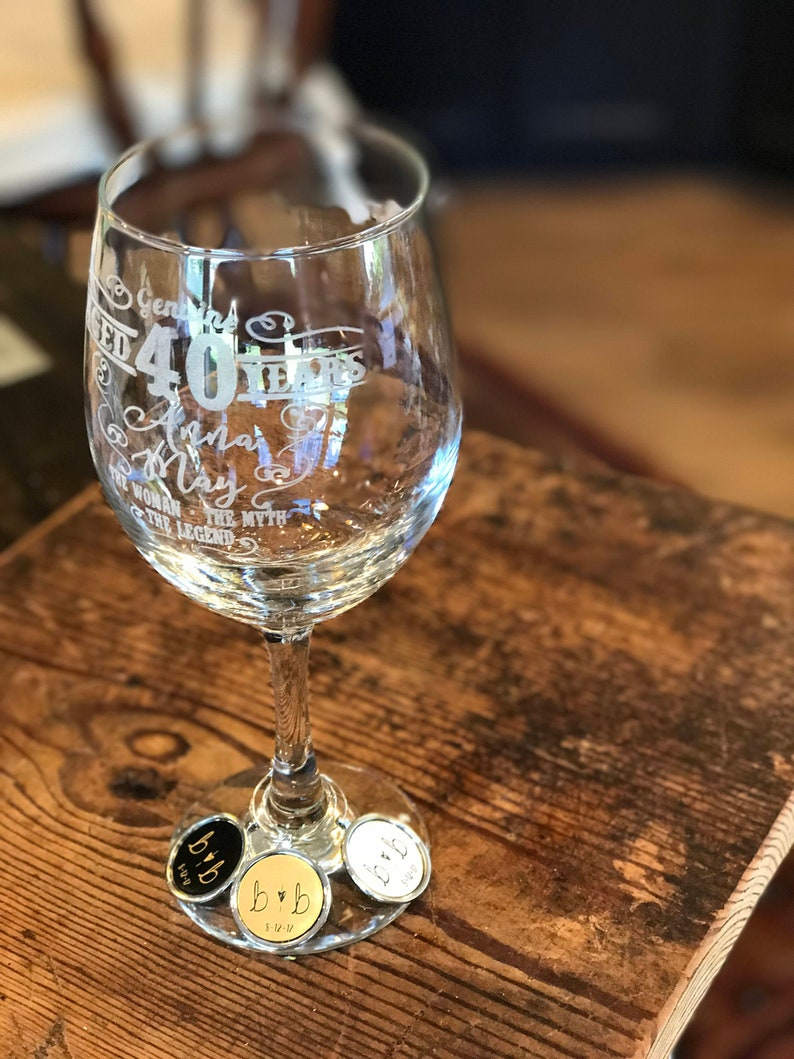 Personalized Wine Glass Charm Wedding Favors Personalized Etsy