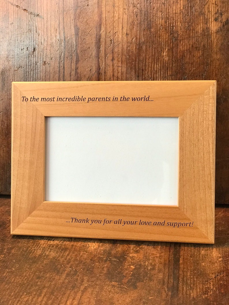 Red Alder Wood Picture Frame Multiple Sizes Custom Engraved Etsy