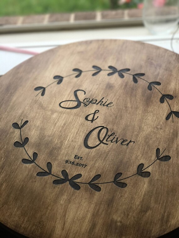 Personalized Lazy Susan Custom Engraved Turn Table Solid Etsy