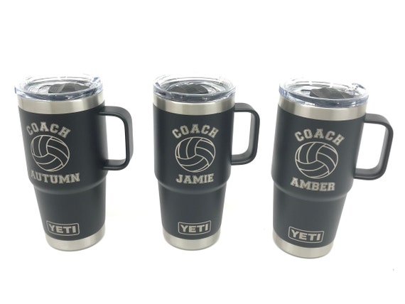 Buy 20oz Custom Engraved YETI Travel Mug W/ Handle & Stronghold