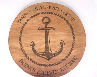 Custom Engraved Lazy Susan, Personalized Turn Table, Solid Birch Lazy Susan, Personalized Wedding Gift, Housewarming Present, Kitchen Décor