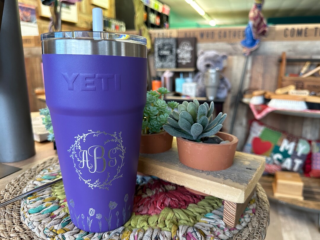 Lid　Engraved　Custom　Etsy　with　Straw　Stackable　Tumbler　YETI　26oz　日本