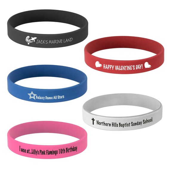 Custom Engraved Silicone Bracelet Cause 