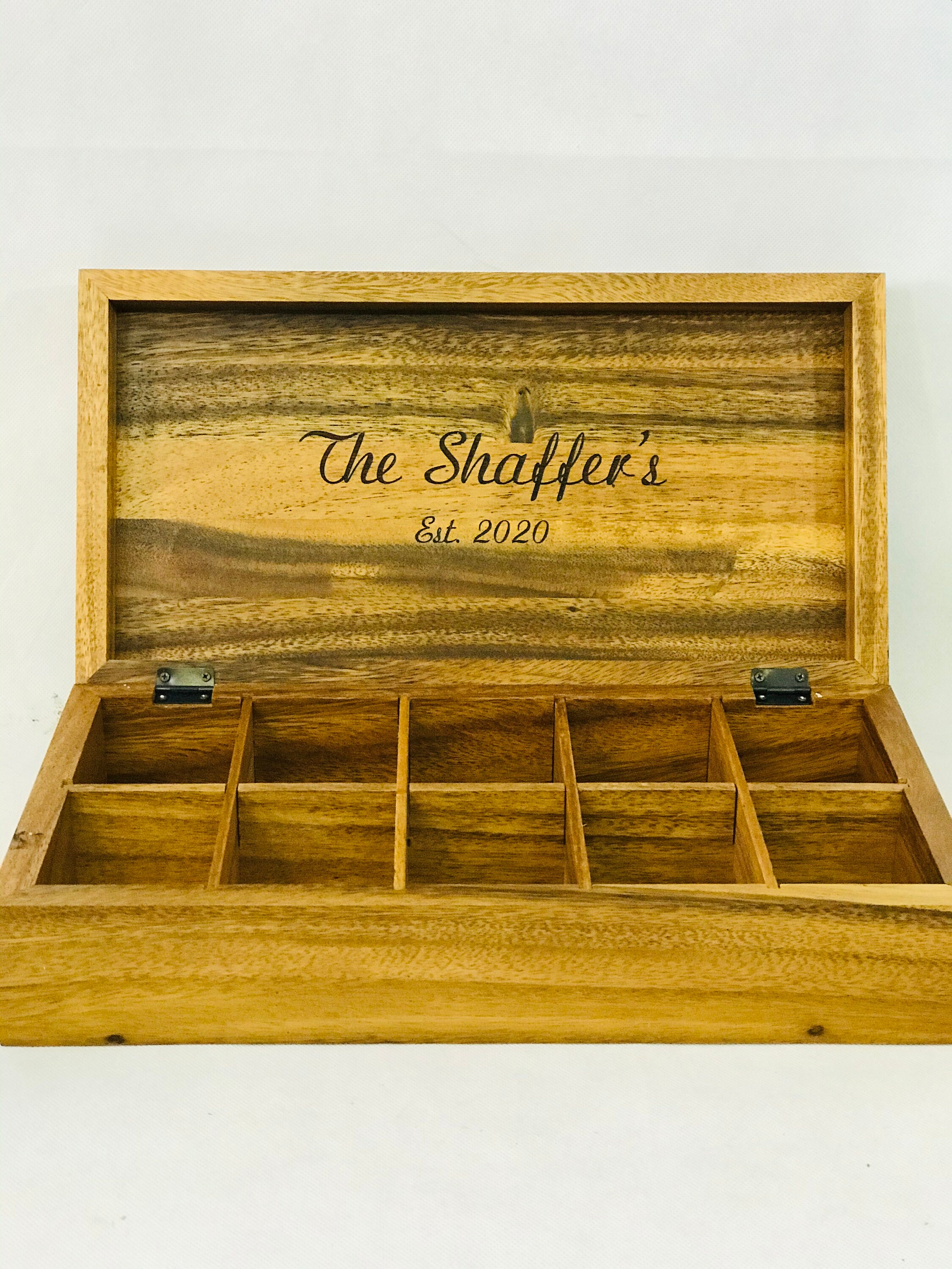 Custom Tea Box Custom Tea Box Personalized Tea Box Wooden Etsy UK