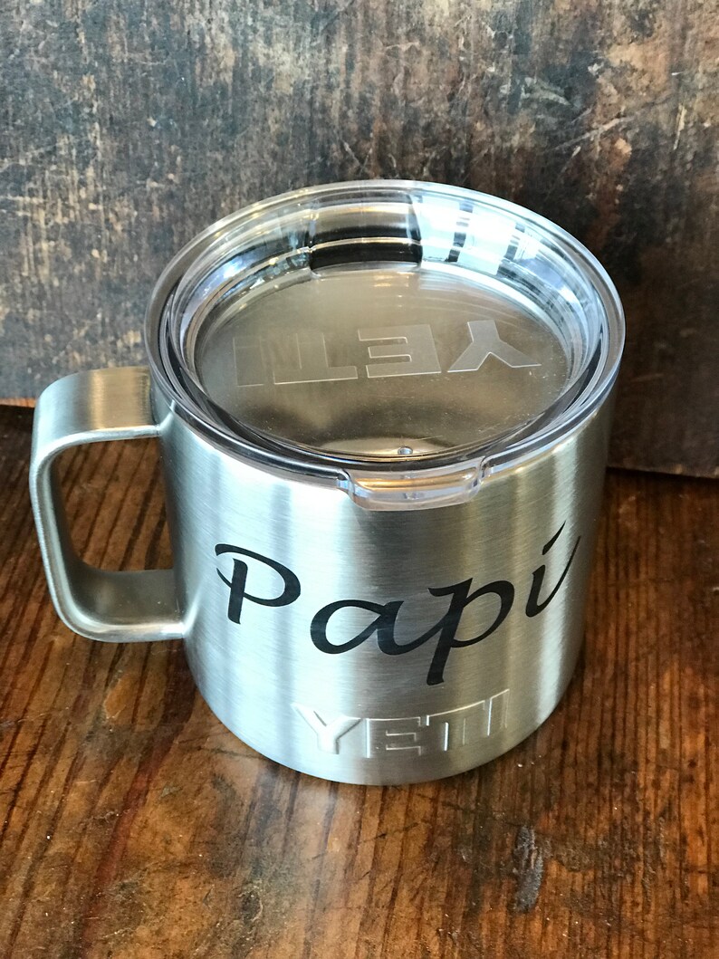 14oz Custom Engraved YETI Mug Vacuum Sealed mug with Handle Etsy