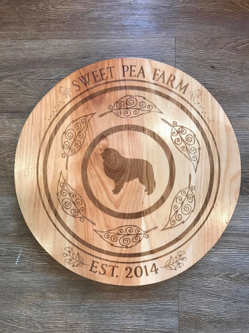 Personalized Lazy Susan Custom Engraved Turn Table Solid Etsy