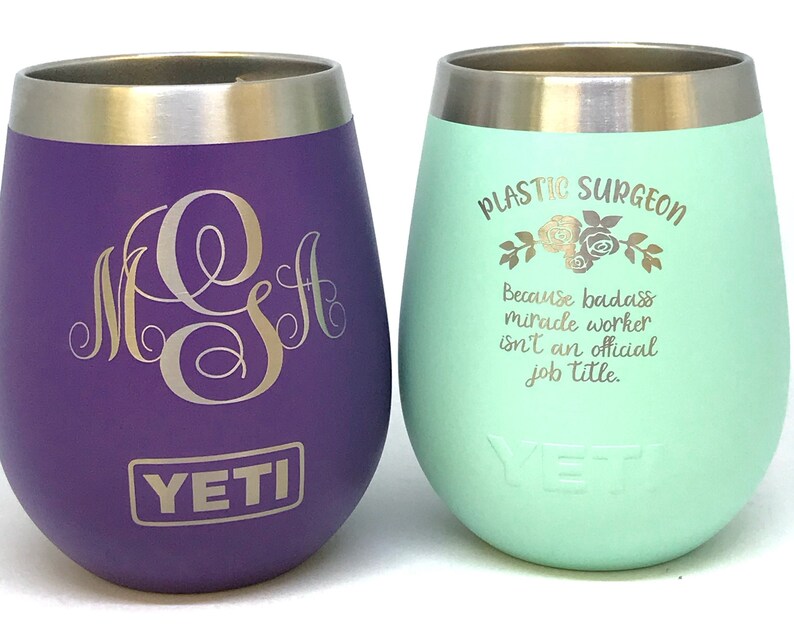 Engraved YETI Wine Tumbler 12oz Vacuum Sealed Tumblers Etsy