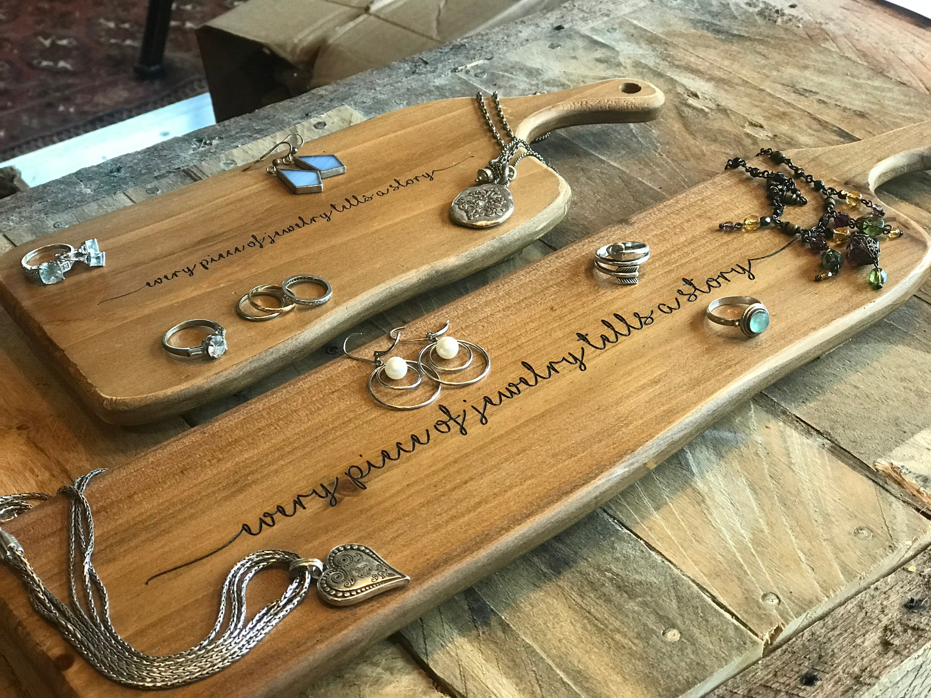 Set of Two Wooden Display Boards Presentation Boards Display Etsy