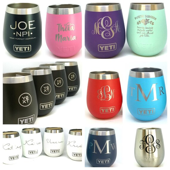 yeti wine tumbler engraved