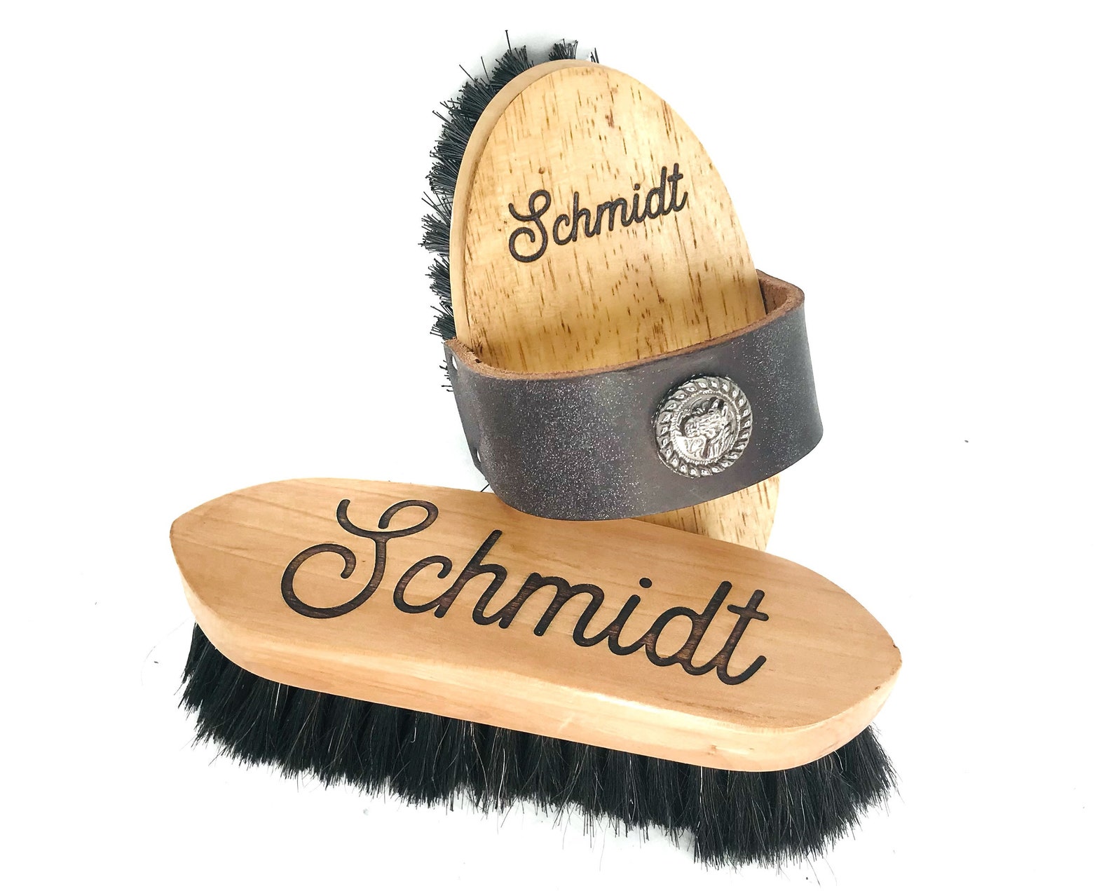 Personalized Equestrian Horse Brush Set two Three or Four Etsy