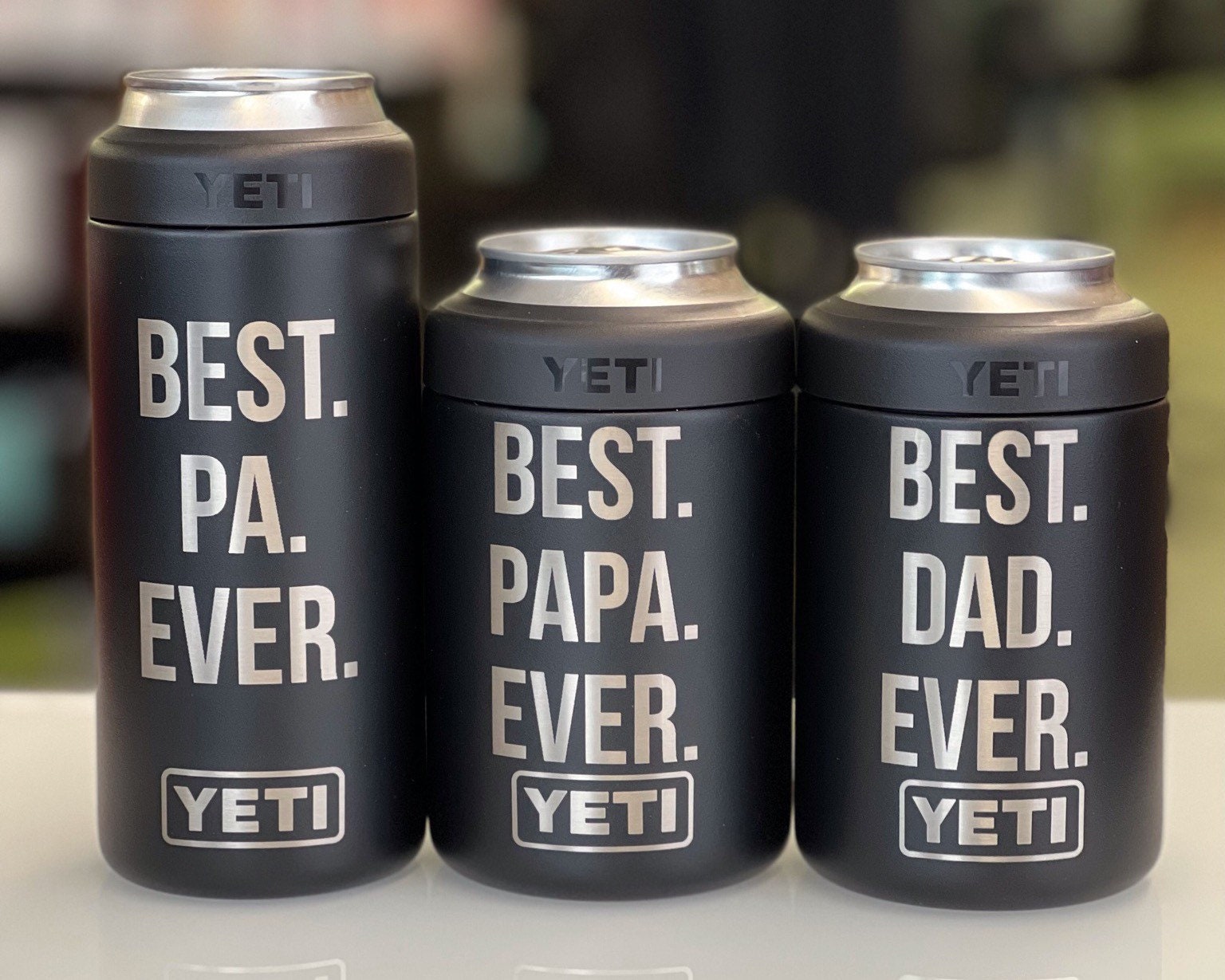 Custom Engraved YETI Colsters, 12oz, 12oz Slim, 16oz, Insulated