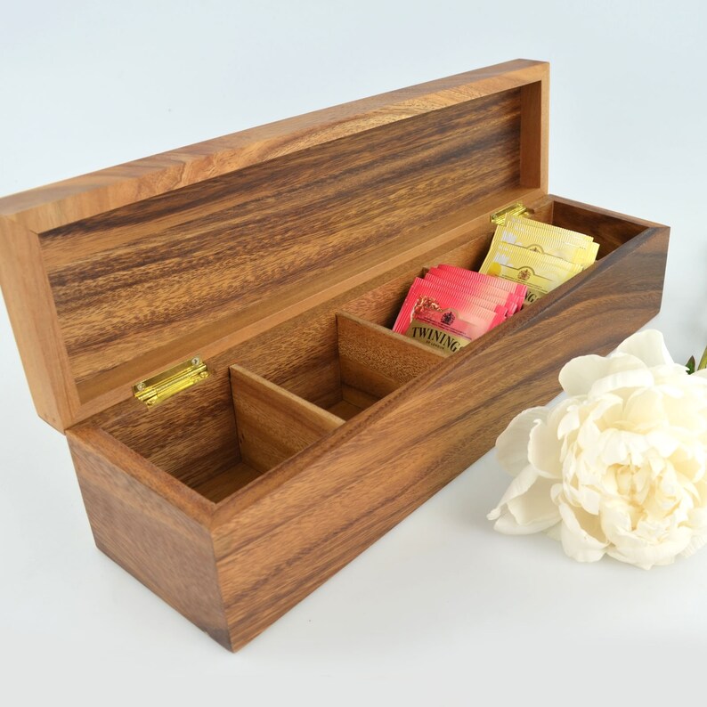 Engraved Tea Box Custom Tea Box Personalized Tea Box Wooden Etsy