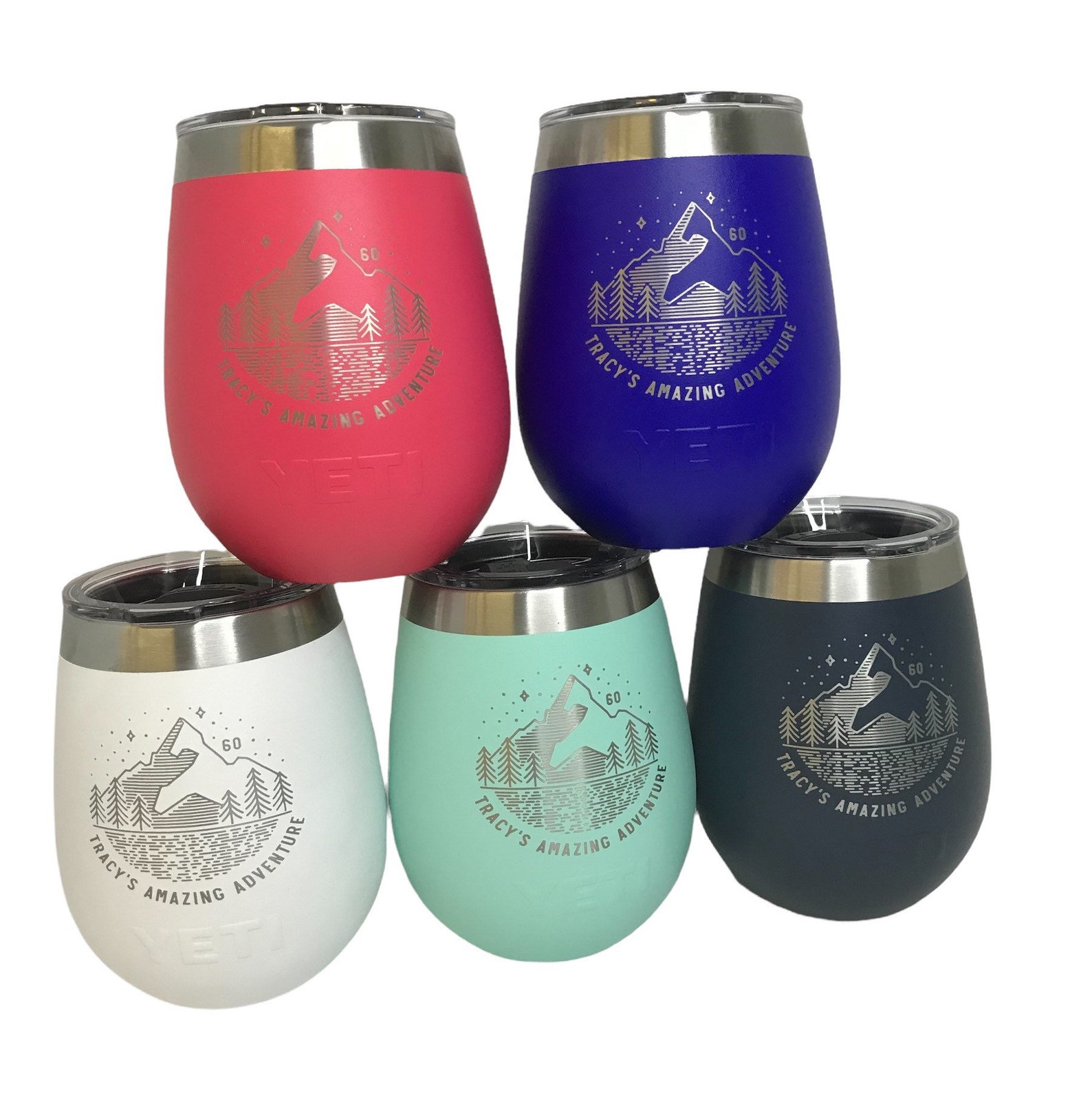 Engraved YETI Wine Tumbler 10oz Vacuum Sealed Tumblers Etsy