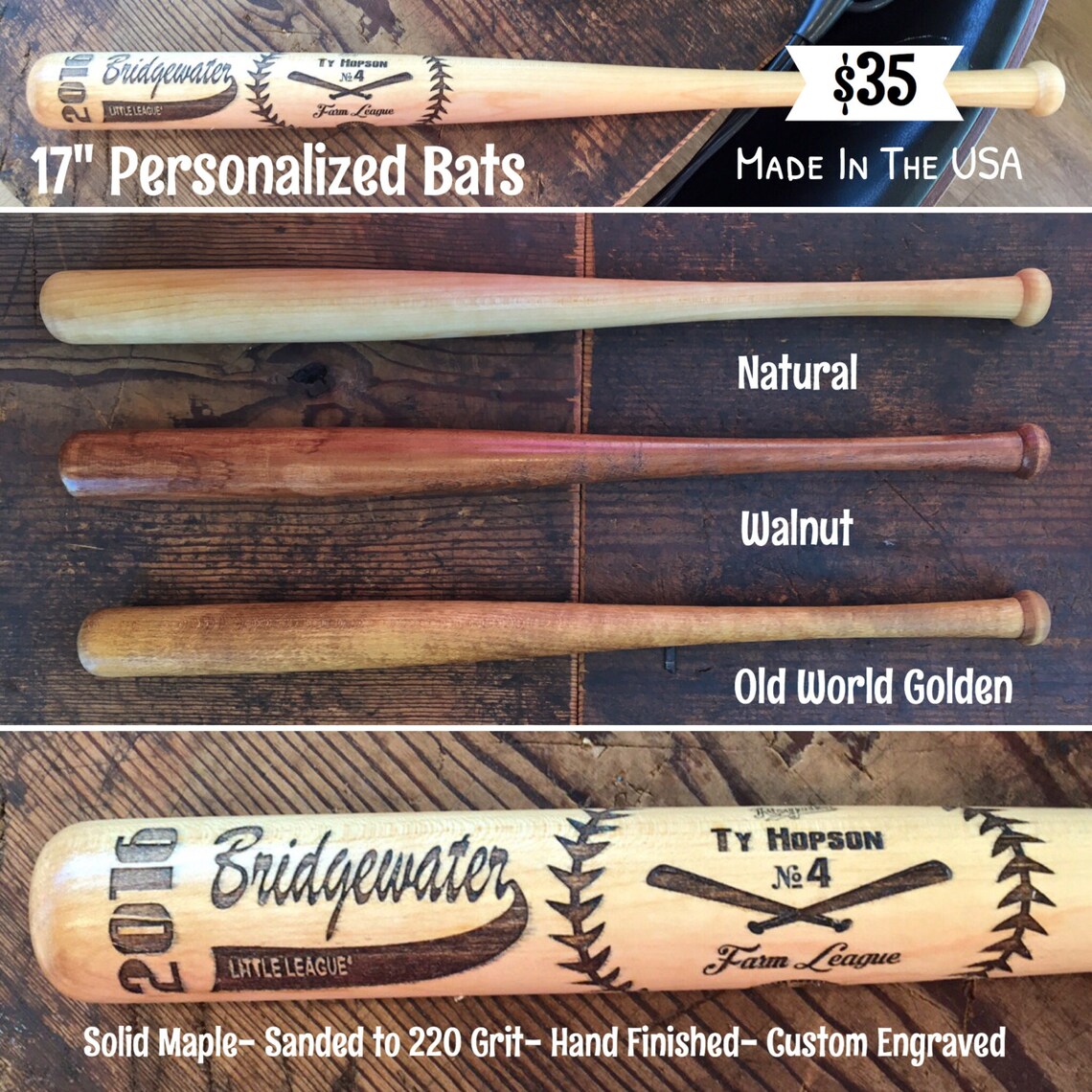 Bates personalizados de pequeñas ligas bates de béisbol | Etsy
