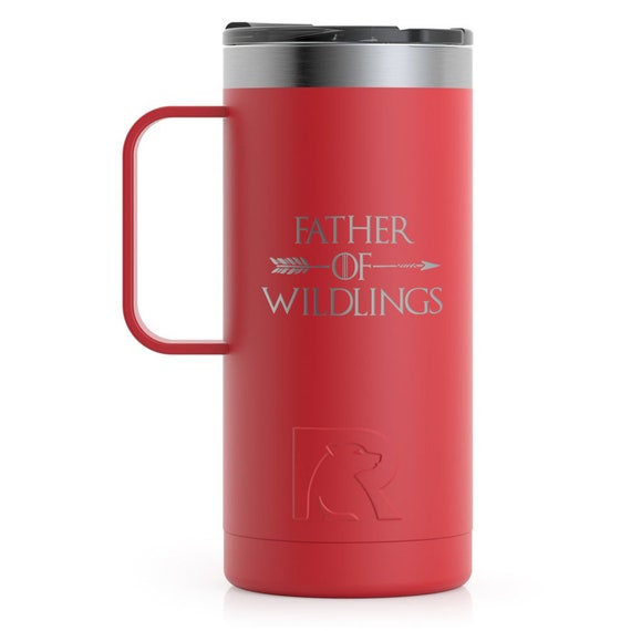 RTIC 16 Oz Travel Cup Coffee Mug Laser Engraved Monogram Coffee Cup  Personalized Coffee Mug 