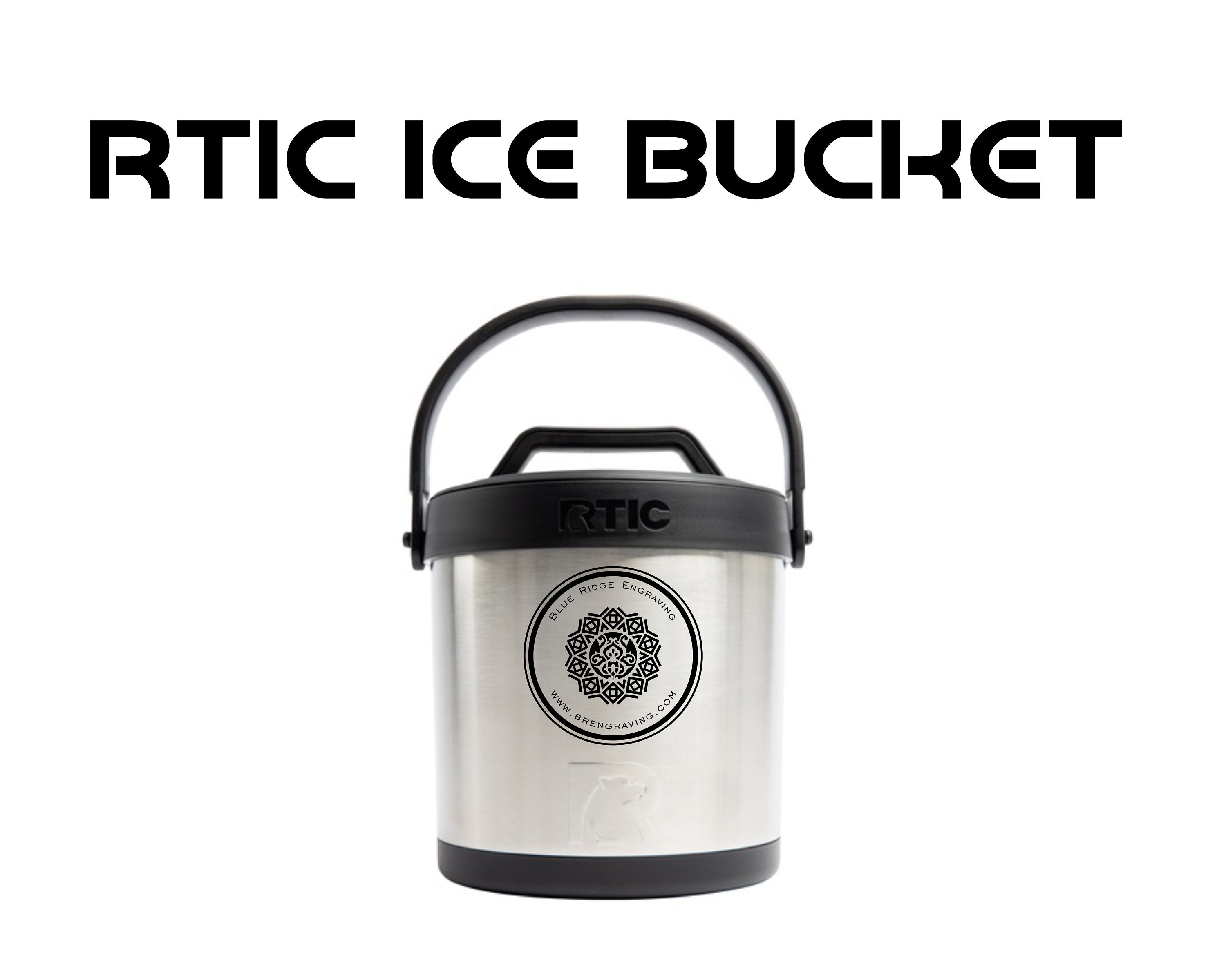 Custom Engraved RTIC Ice Bucket Vacuum Sealed Ice Bin Ice Etsy
