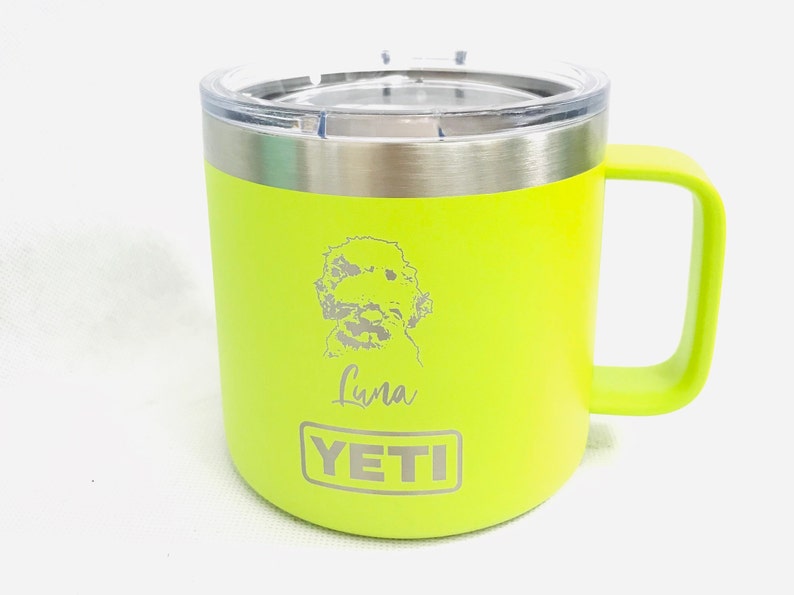 14oz Custom Engraved YETI Mug Vacuum Sealed mug with Handle Etsy