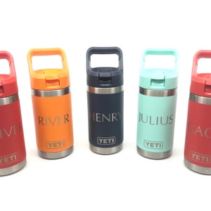 Personalized 12oz Rambler Jr. YETI Water Bottle, Vacuum Sealed