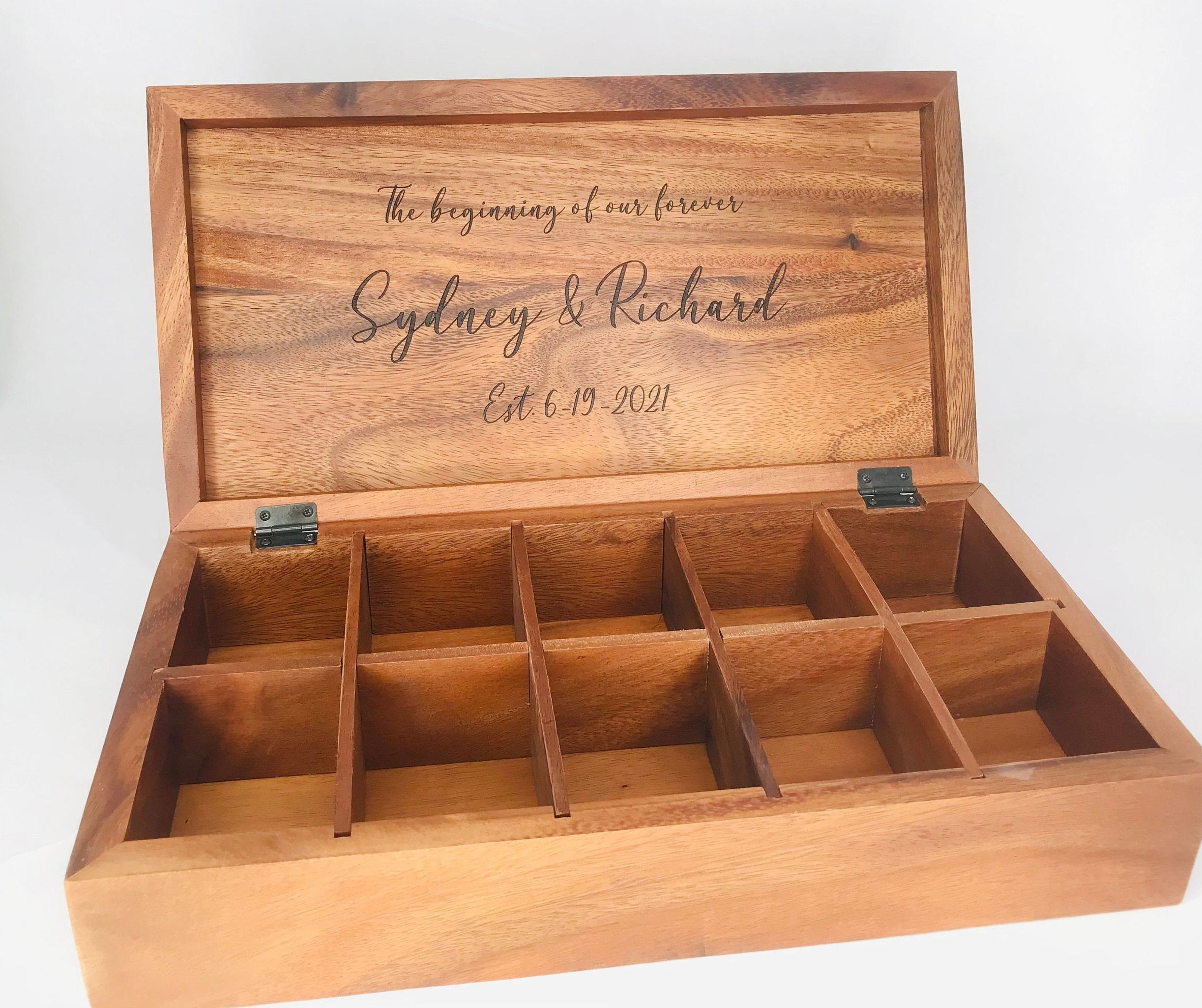 Custom Tea Box Custom Tea Box Personalized Tea Box Wooden Etsy UK
