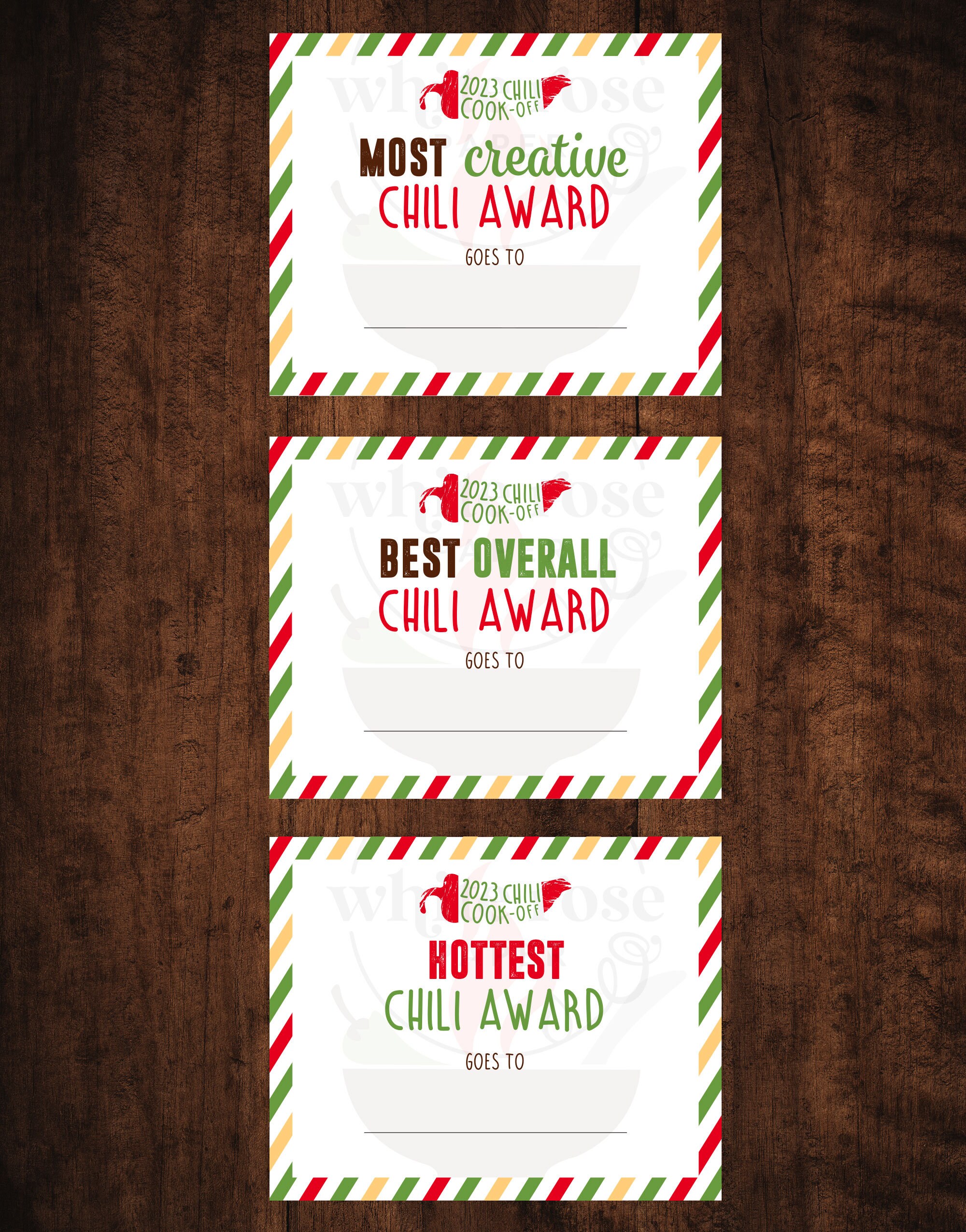 Chili Cookoff Essentials Bundle Pack Etsy