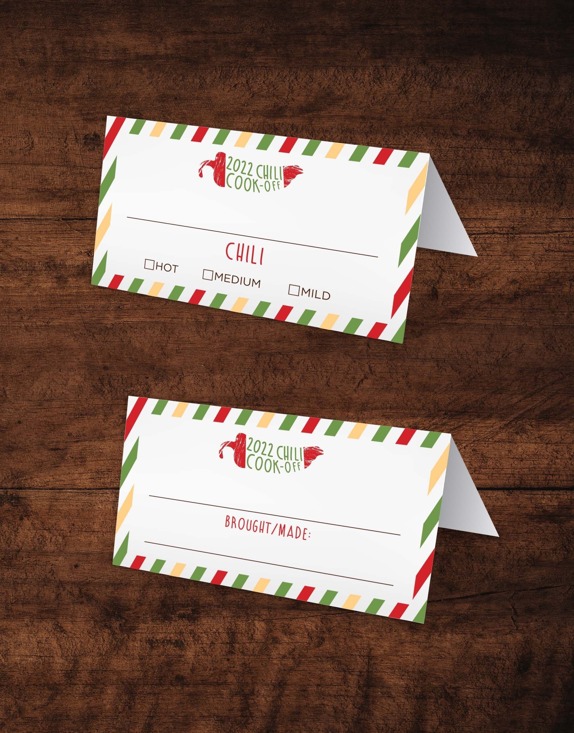 Chili Cook-off Table Tents - Etsy Finland