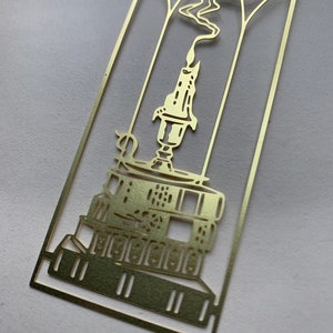 Cathedral candlestick metal brass bookmark, dark academia image 3