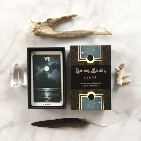 Mazzo di tarocchi Anima Mundi, mazzo di 78 carte con guida, mazzo della natura, carta di divinazione occulta venduta dall'artista originale