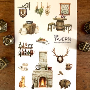 Washi sticker set tabletop worldbuilding journal stickers image 4