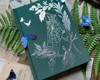 The Botanist - B6 sketchbook, watercolor notebook, 300gsm, botanical notebook, linen notebook, watercolor notebook, dark academia, vegan