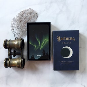 Nocturna Oracle deck, 48 card deck with guidebook, night, moon, dark nature based divination deck