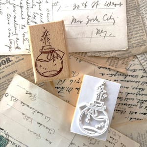 Ink bottle rubber stamp, potion bottle stamp, rubber stamp, swatch stamp, bottle stamp image 3