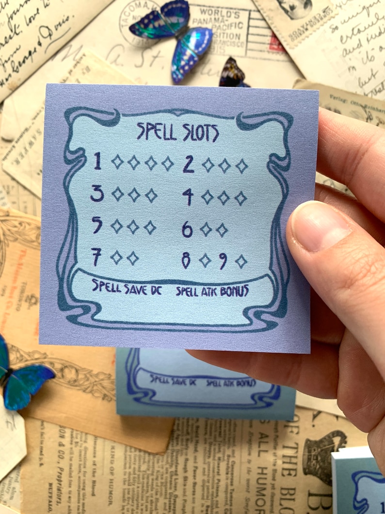 Spell Slots Sticky Notes, Ttrpg Sticky Note, Spell Slot Tracker, Spell ...