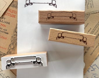 Scroll banner rubber stamp