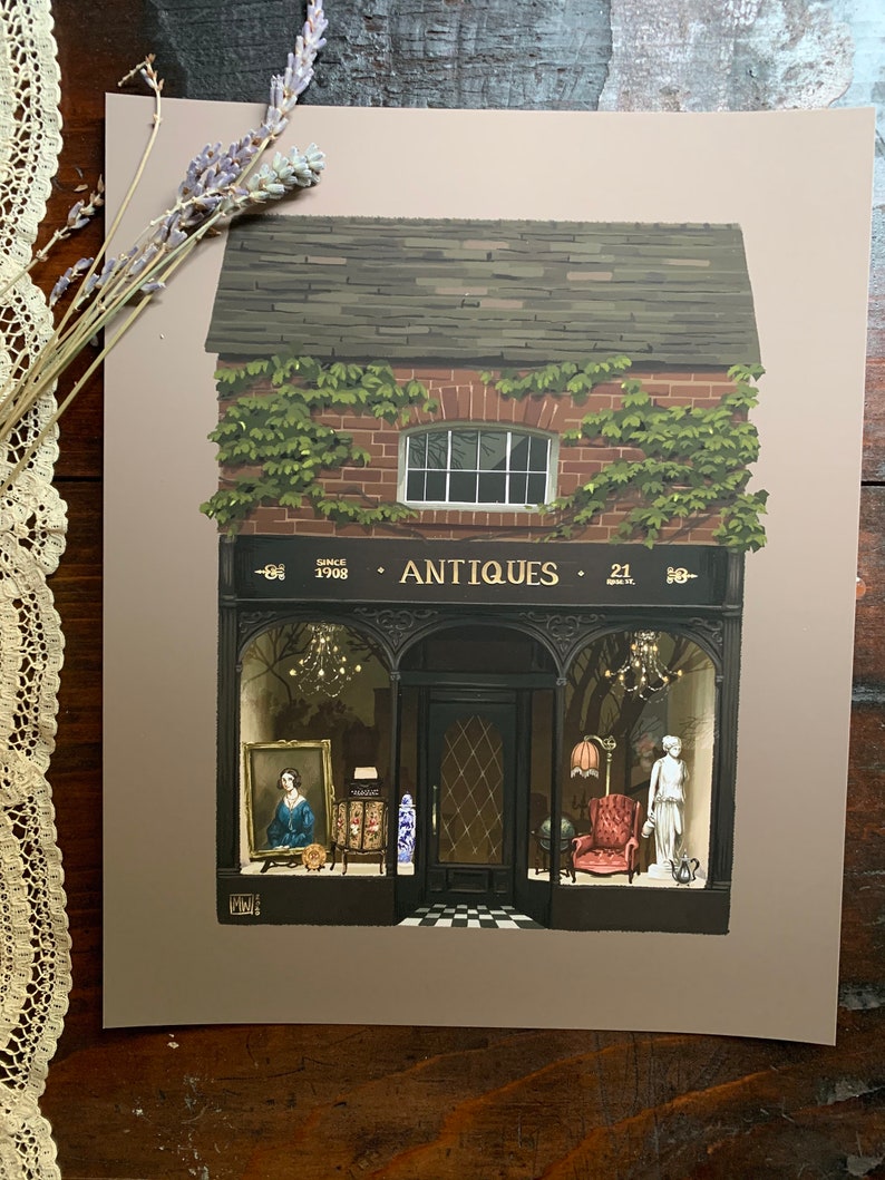 8x10 the Antique Shop Fine Art Print Etsy