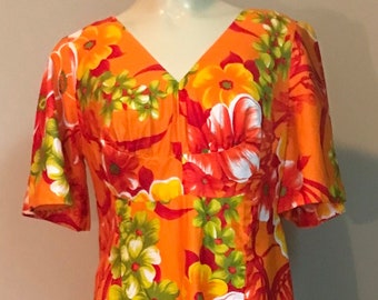 Vintage Hawaiian Dress Size Medium - Etsy