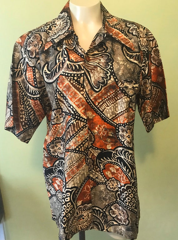 Vintage Hawaiian Aloha Shirt, Size Medium - image 1