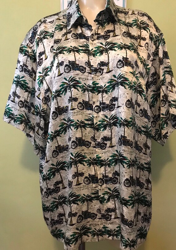 Vintage Harly Davidson Aloha Shirt , Size M/L - image 1