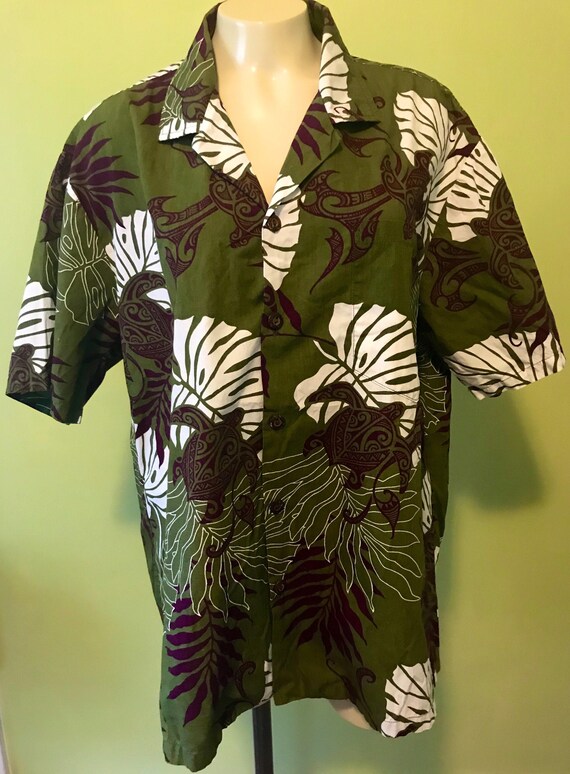 Vintage Hawaiian Aloha Shirt, Size Large - image 1