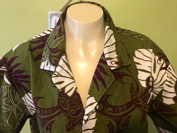 Vintage Hawaiian Aloha Shirt, Size Large - image 3
