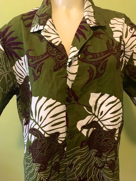 Vintage Hawaiian Aloha Shirt, Size Large - image 2