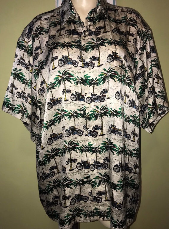 Vintage Harly Davidson Aloha Shirt , Size M/L - image 2