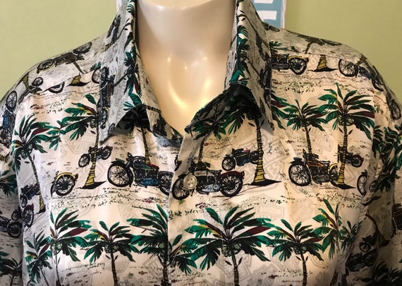 Vintage Harly Davidson Aloha Shirt , Size M/L - image 3
