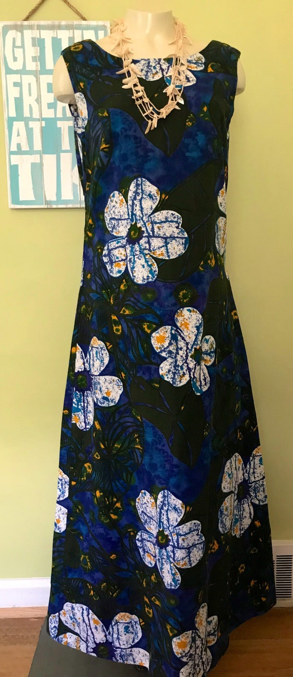 Vintage Hawaiian Dress, Size Medium