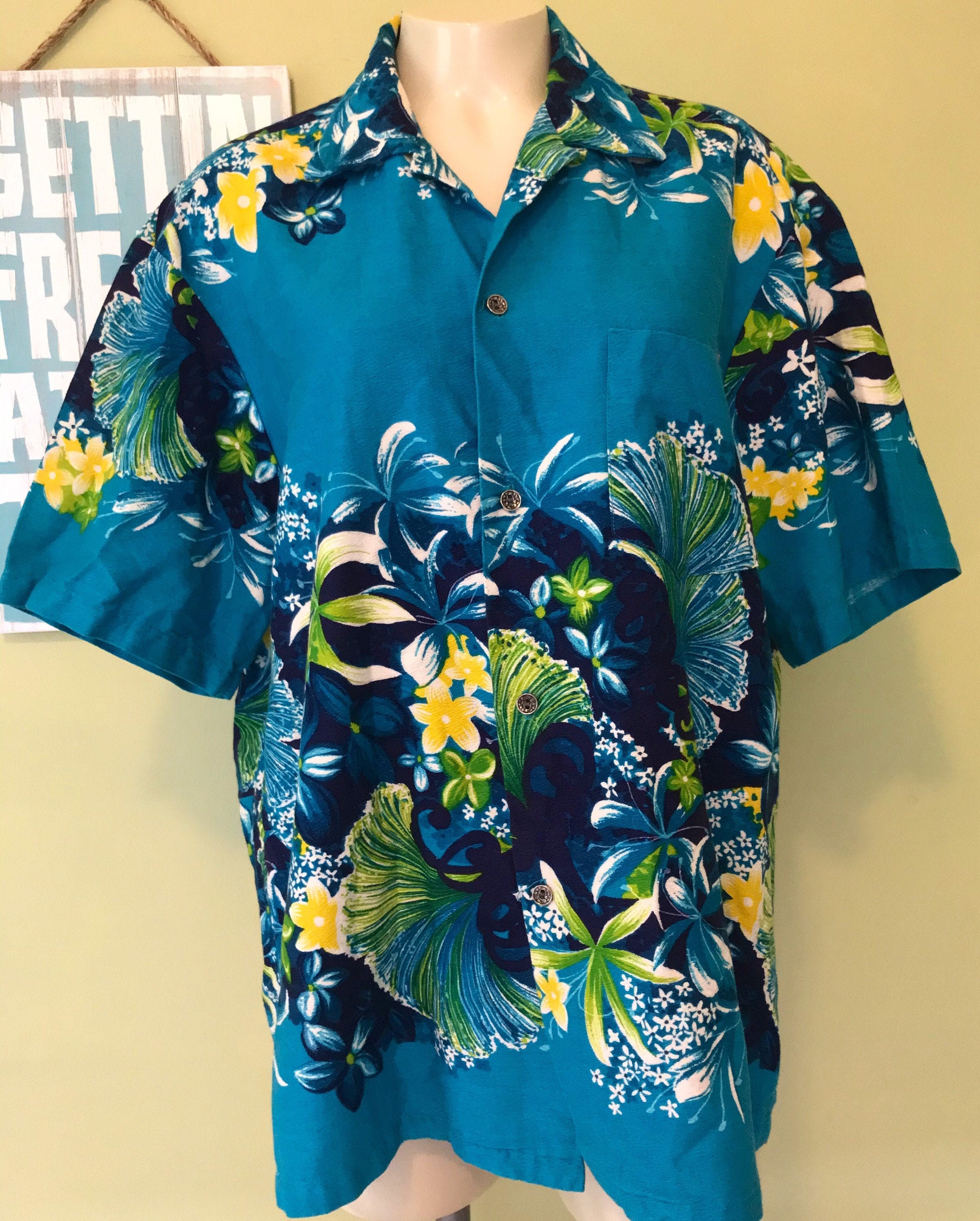 Vintage Aloha Shirt Size Large Etsy