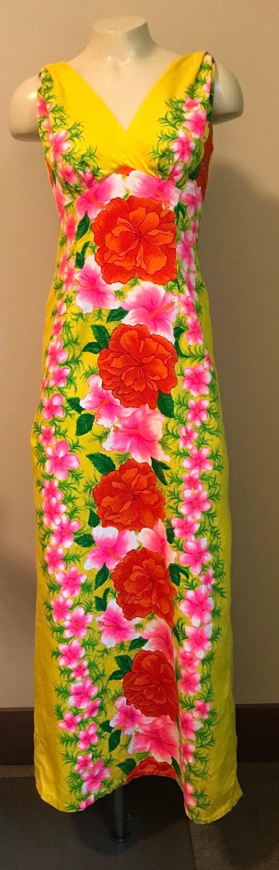 Vintage Hawaiian Dress, Size XXSmall
