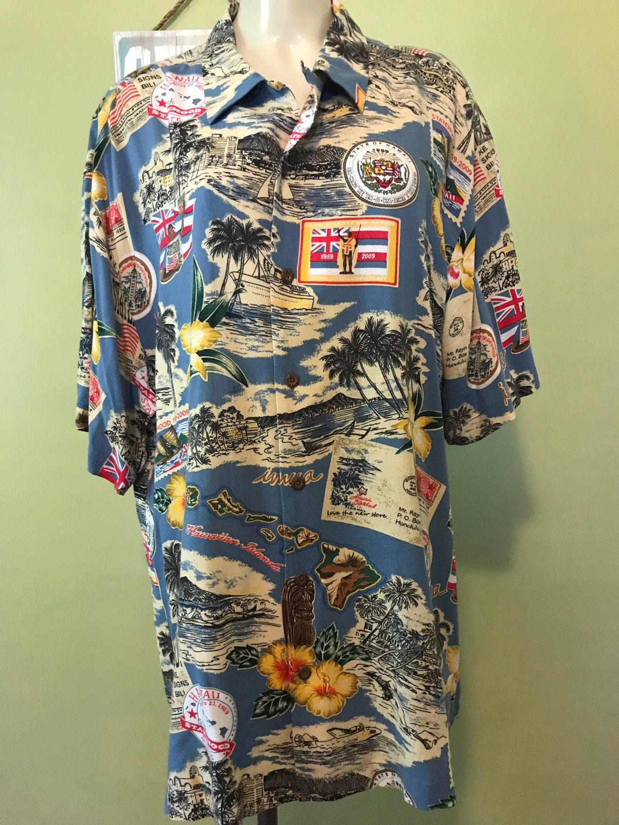 Reyn Spooner Hawaiian Aloha Shirt Size XL | Etsy