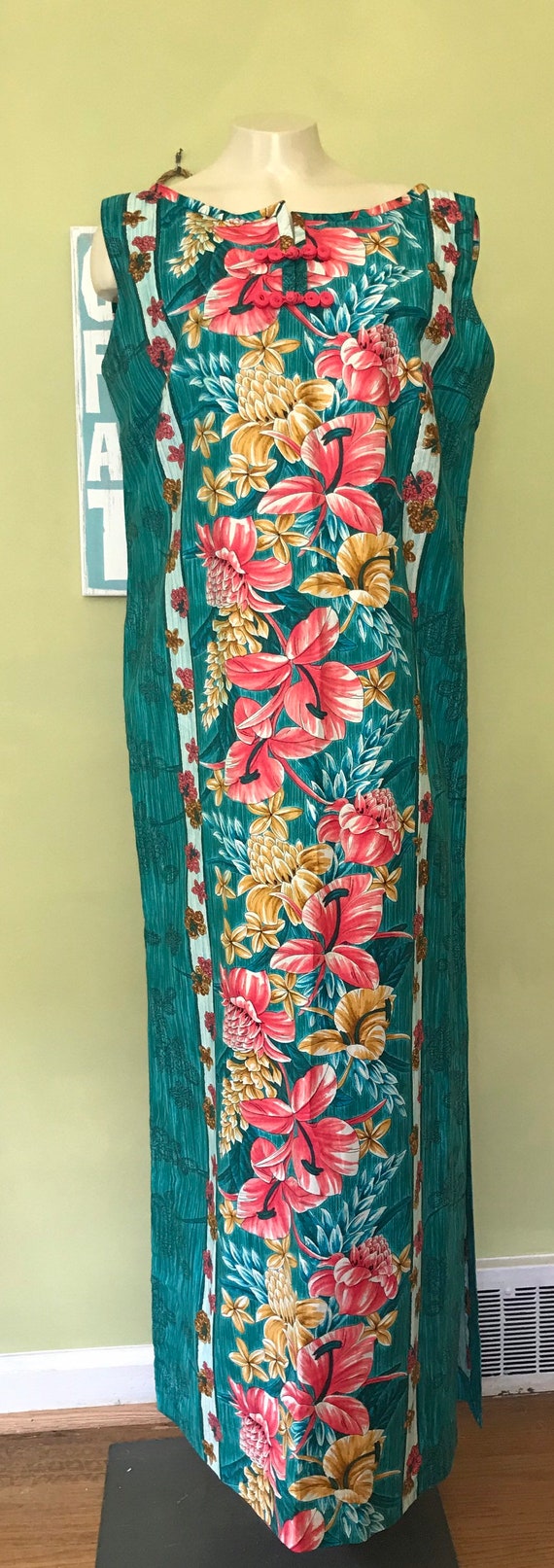 Vintage Hawaiian Dress, Size Large